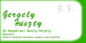 gergely huszty business card